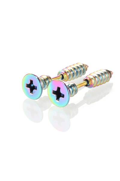 Choice 16G-1.2mm-0.05in E5-1Pair-Colorful 2Pcs 316L Stainless Steel Nail Scre...
