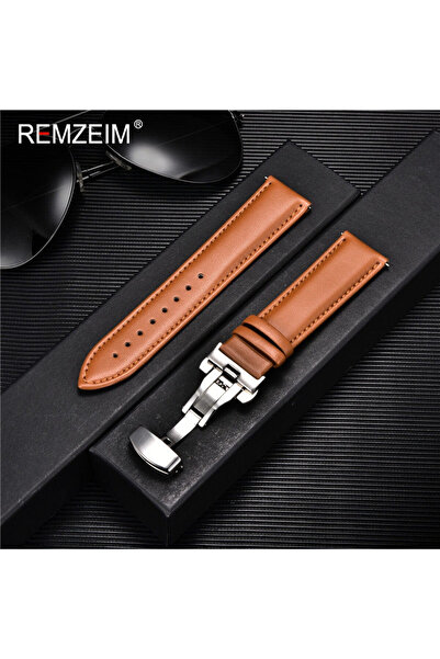 Choice16 18mm Light brown-s Casual Business Leather Watchband 18mm 20mm 22mm ...