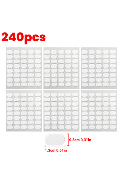 Choice1 8x13mmx240pc Adhesive Double Sided Tape Stickers Removable Round Stic...
