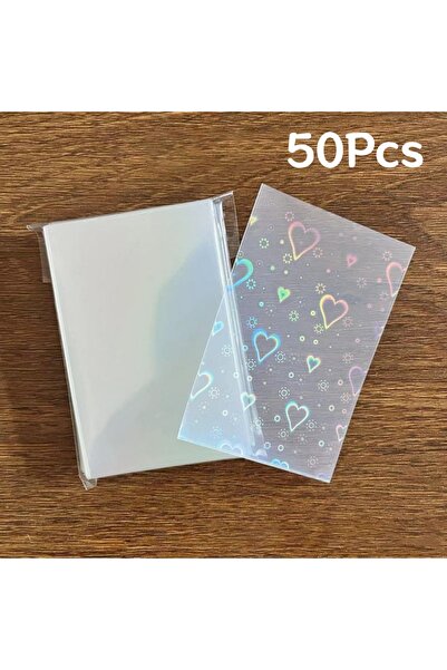Choice 1 50Pcs 65*90MM Little Stars Laser Flashing Card Sleeves Protector Cle...