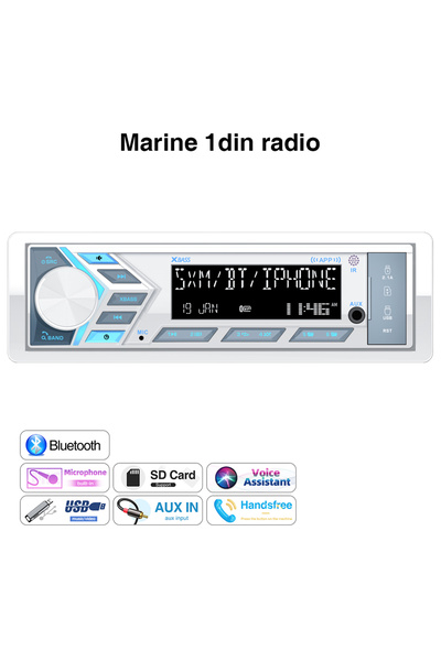 Choice1 only radio AKAMATE 1Din Boat Radio for RV ATV UTV SPA RZR Marine Medi...