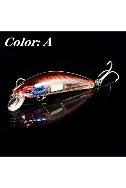 Choice A red rose 1Pcs 3D Eyes Luminous Minnow Fishing Lures 7cm 11.5g Jig Si...