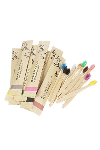 Choice 50Pcs Mix colors 50/100Pcs Bamboo Children's Soft Bristled Toothbrush ...