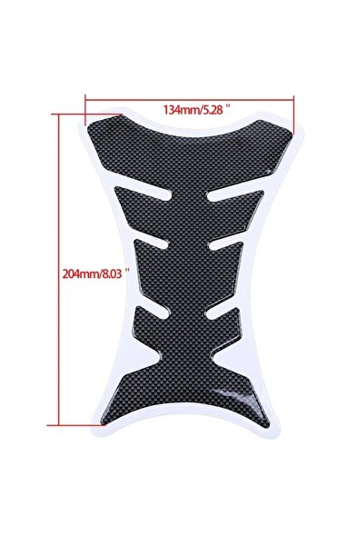 choice2 1pcs 3D Motorcycle Carbon Fiber Tank Pad Tank Cap Protector Racing St...
