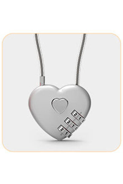 Choice1 Silver Fashion Heart Style 3 Digit Password Combination Lock New Love...