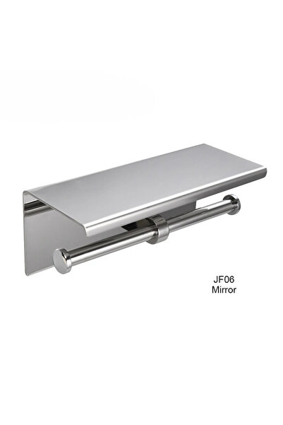 Choice Sliver dual Multifunctional Toilet Paper Holder with Shelf Wall Mounte...