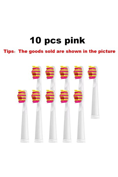 Choice1 10 pcs pink NEW 3/5/10 pcs Fairywill Replacement Toothbrush Heads for...