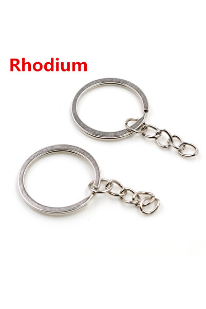 Choice Rhodium 20pcs/lot Key Ring Chain ( Size 28mm) Fashion Gold Color Rhodi...