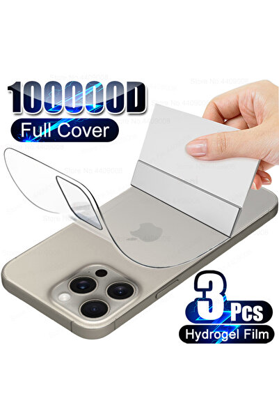 Choice For iPhone 15 ProMax 3Pcs Full Cover Back Protector Hydrogel Film For ...