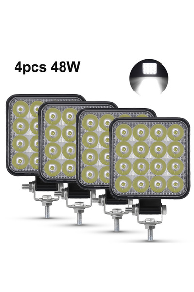 Choice3 4 قطع من مصابيح العمل LED بقوة 48 واط، تعمل بجهد 12 فولت أو 24 فولت، ...