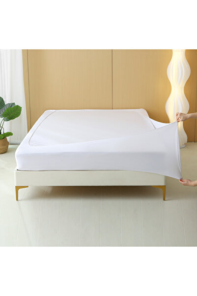 Choice 150x200cm white Stretchable Bed Skirt Non-Slip Design, Ultra-Soft Bed ...