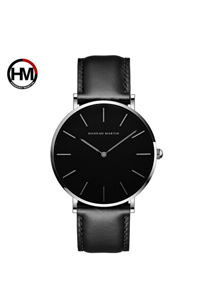 choice2 CH01 Black Silver HANNAH MARTIN Brand Japan Quartz Movement Men's Wat...