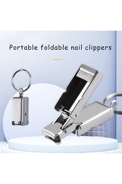 Choice onesize Stainless Steel Mini Folded Nail Clipper With Key Ring Handle ...