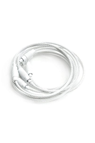 Choice 15cm Long 20pcs white 10-20pcs/lot Stainless Steel Wire Keychain Ring ...
