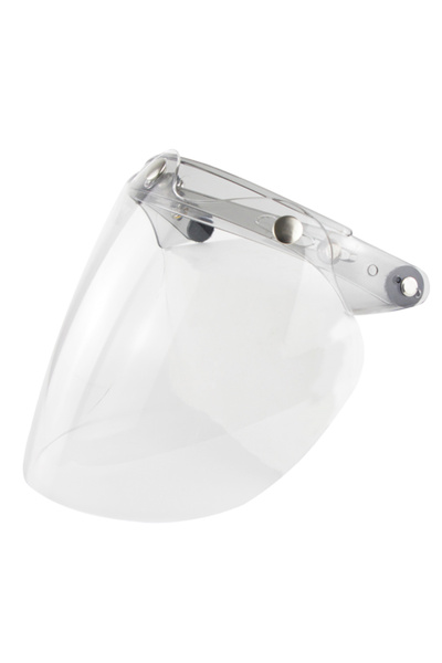Choice Transparent Open Face Helmet Visor Motorcycle Helmet Bubble Lens 3-Sna...
