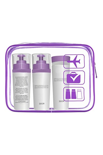 Choice Purple Clear Makeup Bag with Zippers Transparent Organizer Cosmetic Ba...