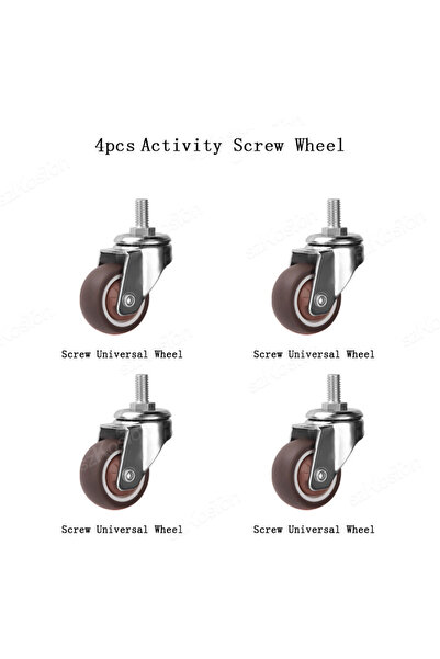 Choice 1.25 inch 4 Activity 4pcs Furniture Casters Wheels Soft Swivel Caster ...