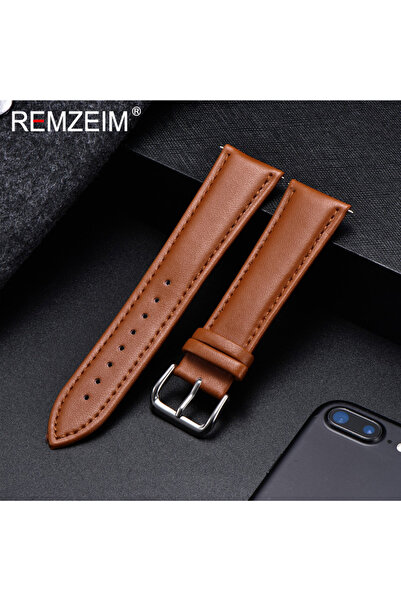 Choice 18mm light brown Casual Calfskin Watchband Soft Material Wrist Bracele...
