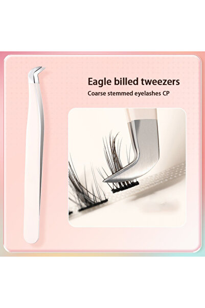 Choice6 Eagle billed Multifunctional Tweezers Stainless Steel Eyelash Tweezer...