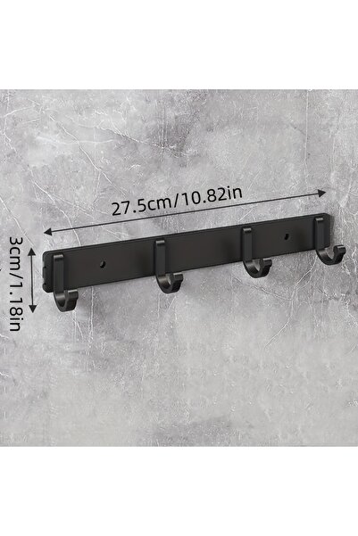 Choice6 4 Hooks 1pc Wall Mounted Hook Rack Aluminum Wall Hook Bathroom Towel ...
