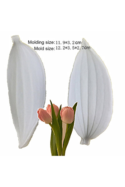 Choice D 2Pcs Tulip Petal Silicone Mold Cake Decorating Tools Veiner Mold Gum...