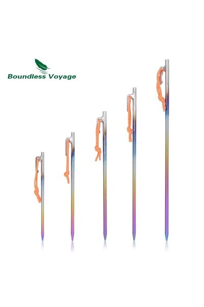 Choice 20cm 6PCs Boundless Voyage 6pcs Heavy Duty Titanium Alloy Camping Tent...