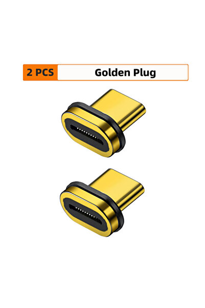 Choice8 2Pcs Plug Golden USB4.0 Thunderbolt3 Magnetic USB C To Type C Adapter...