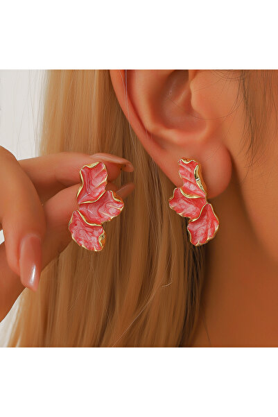 Choice 801198-Pink 2PC Women's Fashion Forest Maple Leaf Dripping Oil Flower ...