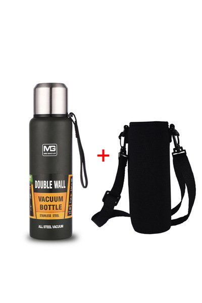 Choice 1500ml Green with bag UPORS Large Capacity Stainless Steel Thermos Por...