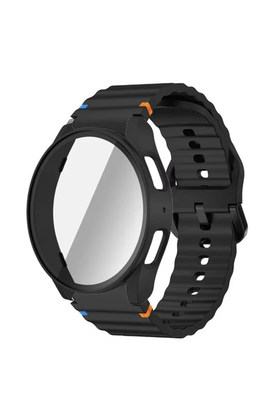 Choice Galaxy 5 4 44mm 2pack Black-Black Case+Strap for Watch 7 6 5 4 40mm 44...