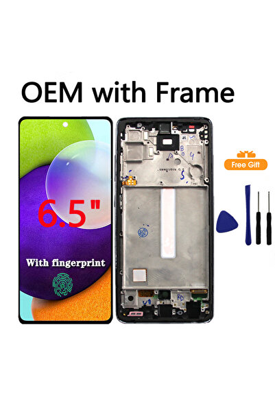 choice2 OEM With Frame New AMOLED Display For A52 4G/5G LCD Display Touch Scr...