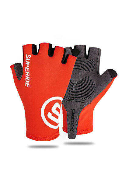 Choice L Orange SUPERIDE Gel Padded Half Finger Cycling Gloves Men Women Brea...
