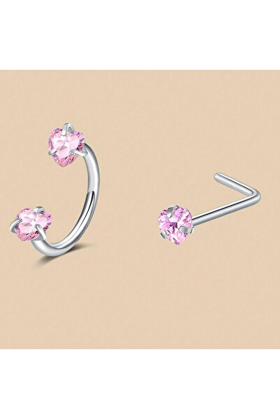 Choice10 Geometric Face 18G 1.0mm Nose Rings & Studs 2pcs-5 6/2pcs Horseshoe ...
