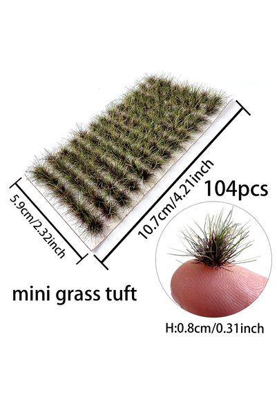 Choice10 104pcs 7 Micro Miniature Grass Cluster Model Sand Scene DIY Material...