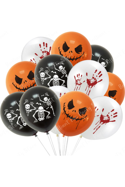 Choice 12pcs 12INCH B-Mix Halloween Balloons 12 Inch Black Orange White Pink ...