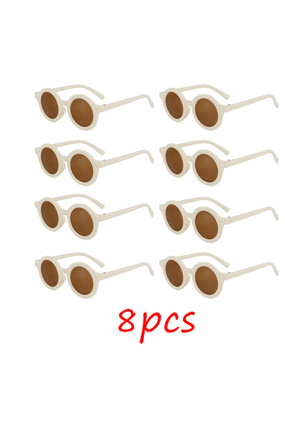 Choice white-8pcs Children's sunglasses, inset style round frame, 1-7 year ol...