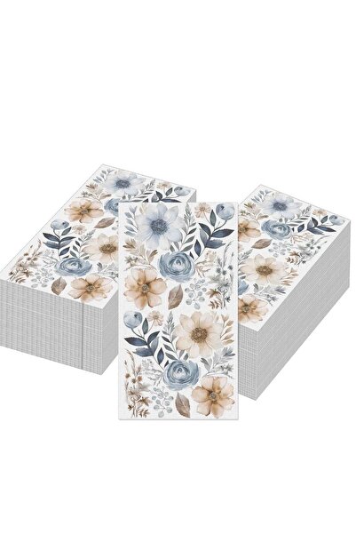 Choice13 20pcs CZJ176 20/40/60pcs Blue Flower Butterfly Napkins Dinner Paper ...