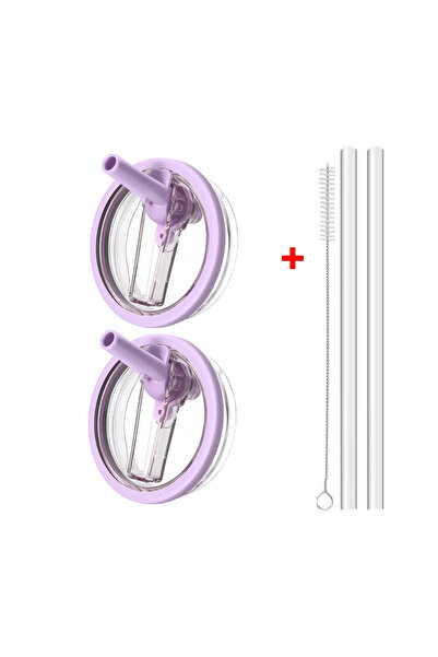 Choice Purple-2pcs x straw 40oz Lid for Stanley Flip Straw Leak Proof Spill-p...