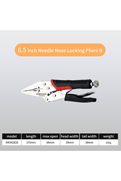 Choice 6.5 inch B AMR Locking Pliers Lock Pliers Curved Jaw Pliers Straight L...