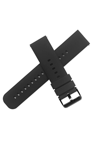 Choice 20mm Black n Black Hot Sell 20MM 22MM Silicone Watch Strap 20/22mm Uni...