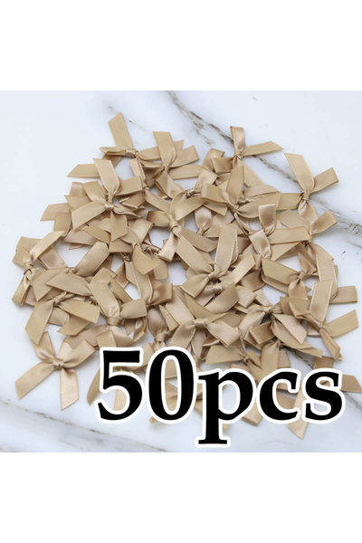 Choice 4cm Champagne (50 Pcs) 4*4cm Colourful Ribbon Bows Small Size Polyeste...