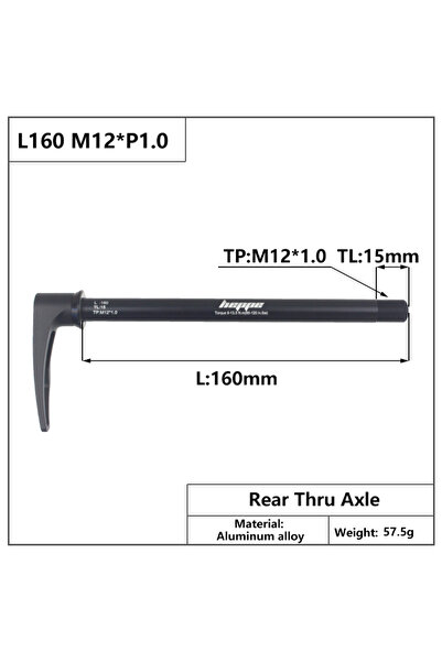 Choice L160 M12x1.0 TL15 HEPPE MTB Road Bike Thru Axle 12x142 12x148 Quick Re...