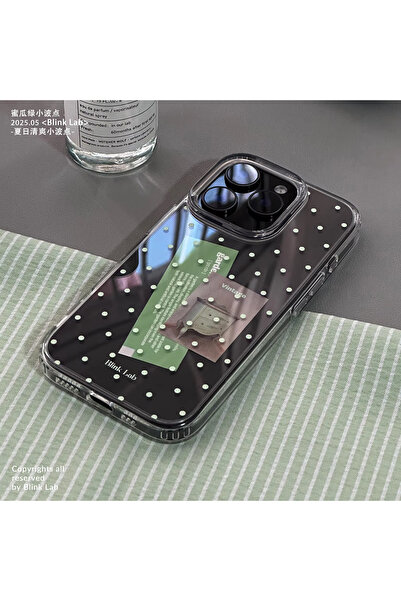 Choice16 iPhone 13 A Korean Ins Full Screen Polka Dots Clear Phone Case For i...