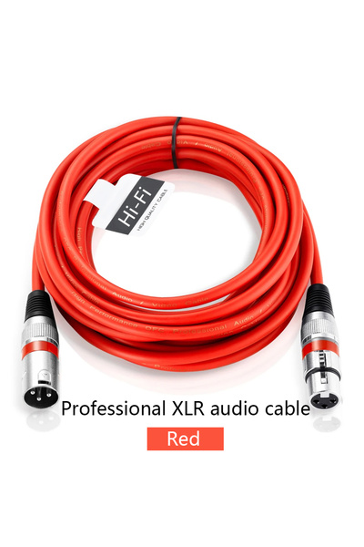 Choice23 3m Red XLR Male to Female Cable Professional Microphone Extension Ca...