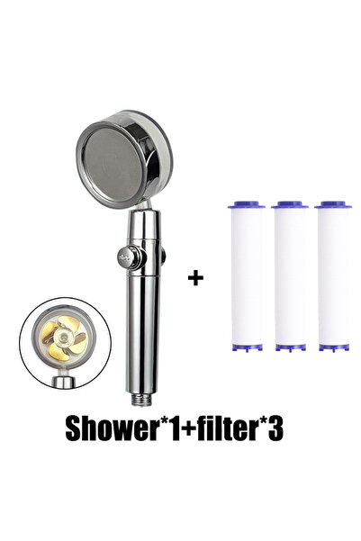 Choice5 10.4 inch Glod with 3 filter Propeller Showerhead Water-saving Bathro...