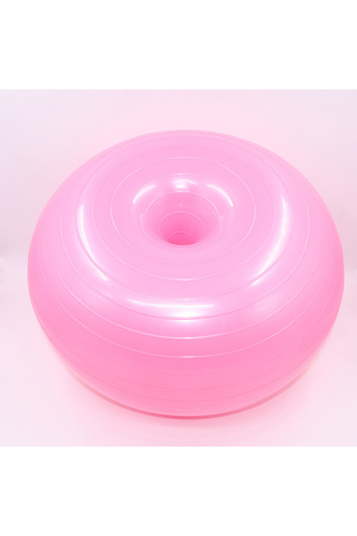 Choice1 pink Donut Yoga Ball Balance Ball Pilates Accessories Home Fitness Eq...