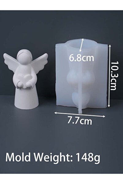 Choice1 02 Heart Star Wings Angel Silicone Mold DIY Handmade Girl Sculpture S...