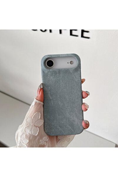 Choice iPhone 16e Grey Luxury Matte Denim Cloth Phone Case IPhone 17 Air 16E ...