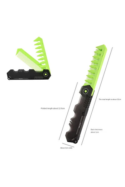 Choice Green Pocket Comb for Men Portable Multifunctional Plastic FoldingBarb...