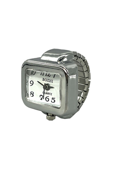 Choice white Fashion Personality Small Watch Small Square Finger Ring Watch M...